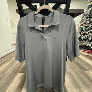 Lululemon men grey polo shirt